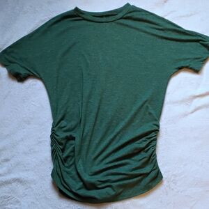 Elegant Green Short Sleeve Women's Top